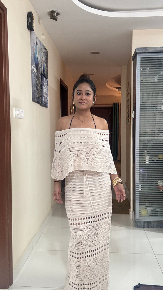 Shoulder Kiss White dress