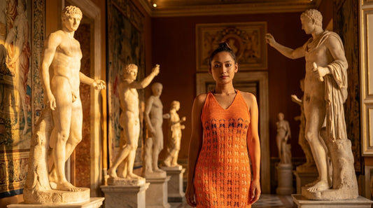 Tangerine Daze Knit Dress