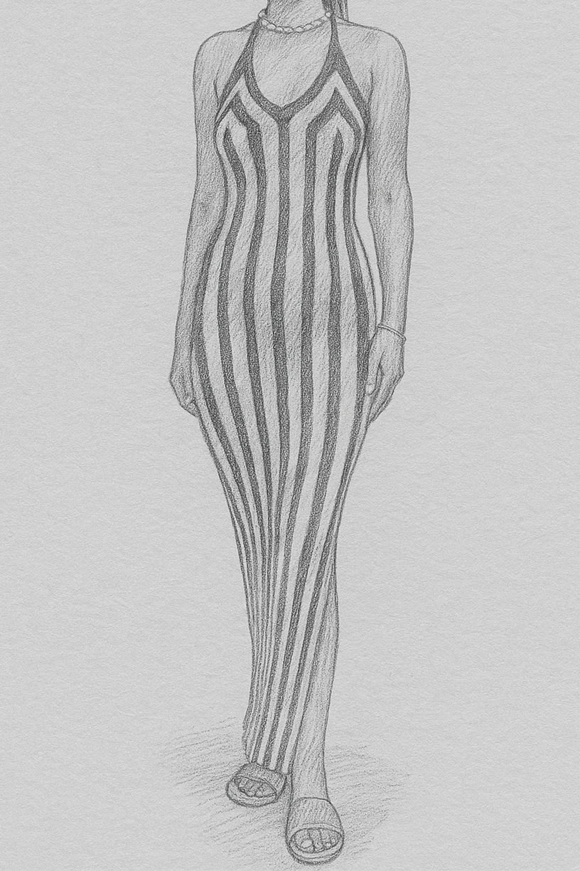 Tropic Lines Crochet Dress