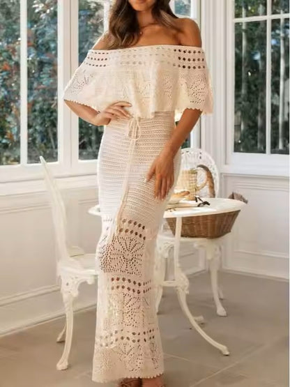Shoulder Kiss White dress