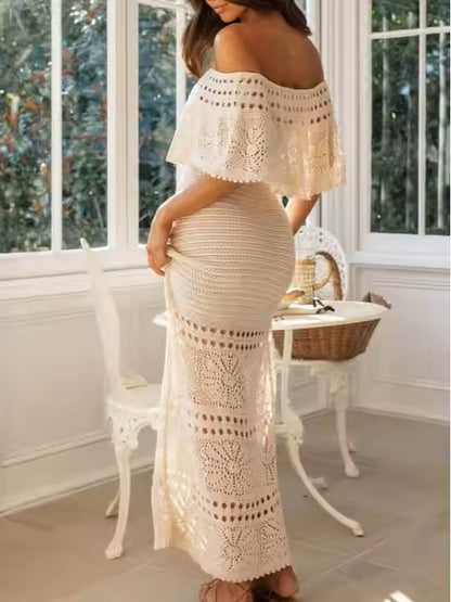 Shoulder Kiss White dress