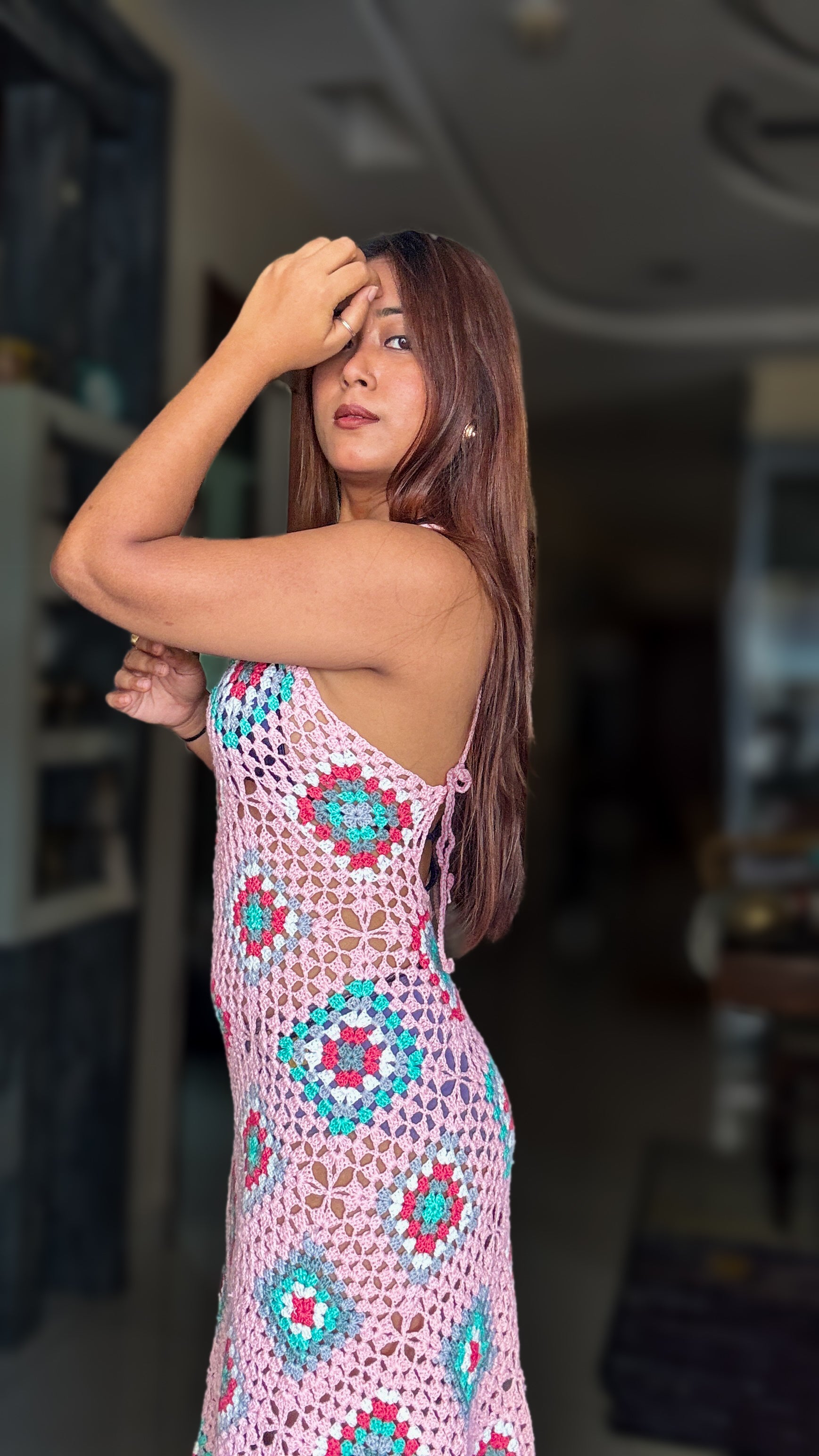 Whimsy Crush Dress – Sleeveless Women's Full-Length Cocktail Dress