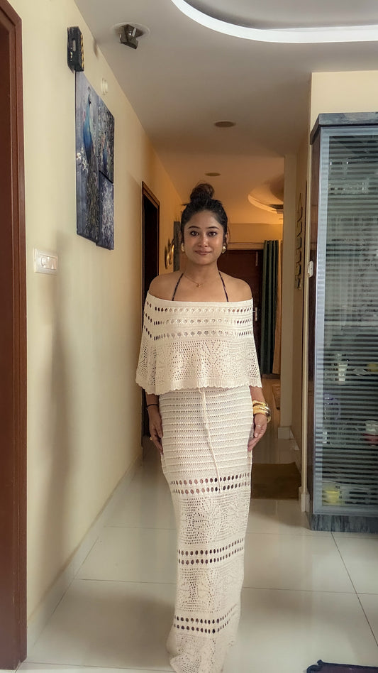 Shoulder Kiss White dress