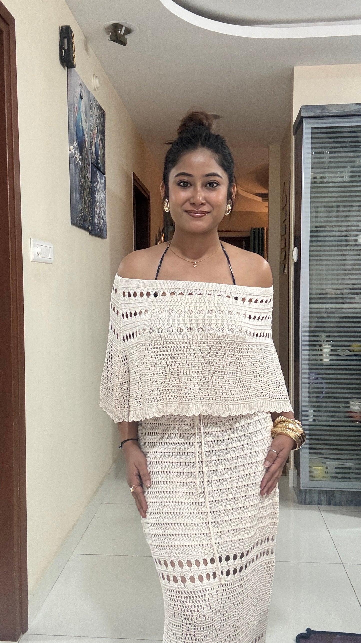 Shoulder Kiss White dress