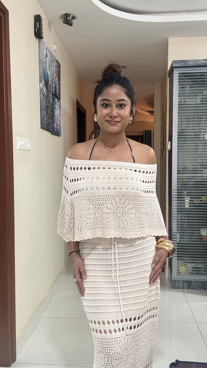 Shoulder Kiss White dress