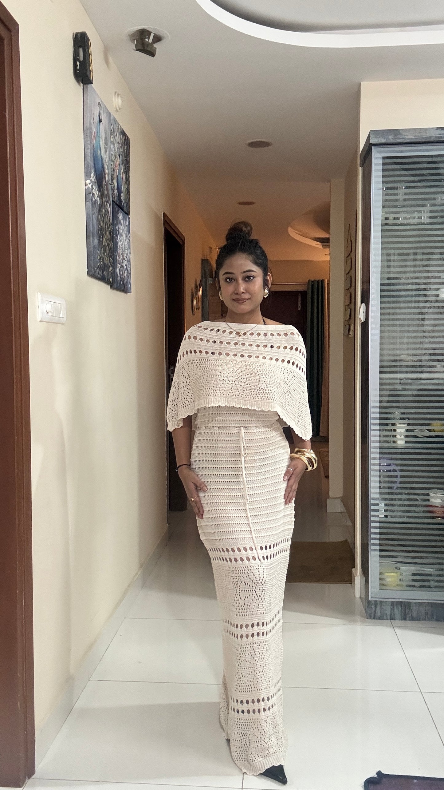 Shoulder Kiss White dress