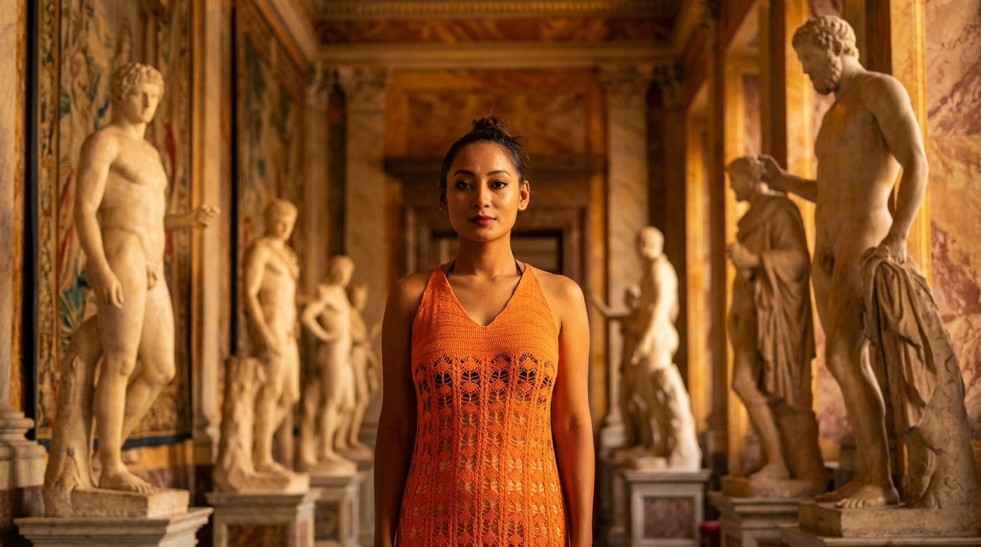 Tangerine Daze Knit Dress