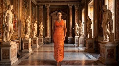 Tangerine Daze Knit Dress