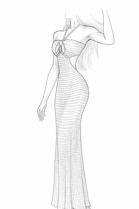 Marigold Twist Knitted Dress